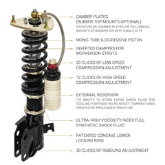 BC RACING COILOVERS ZR SERIES - BMW 3 SERIES E92 M3 08-13 (VEHICLES WITHOUT EDC)