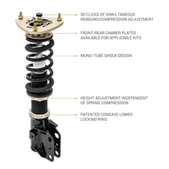 BC RACING COILOVERS BR SERIES - BMW 5 SERIES E28 81-88 (52MM STRUT WELD IN)