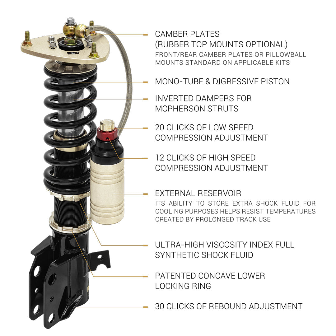 Coilover Height Adjustable Absorber Strut Shocks compatible for BMW E46 3 Series 1998-2006 Coilover Height Adjustable Absorber Strut Shocks compatible for BMW E46 3 Series 1998-2006